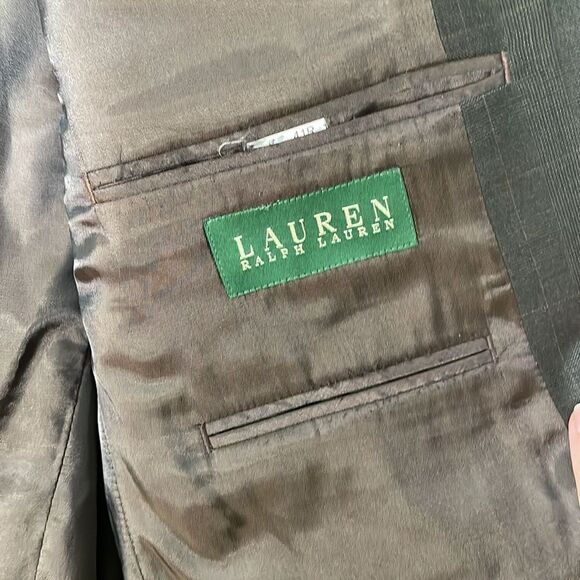 Lauren Ralph Lauren Two Button 100% Wool Blazer Sports Coat Brown Mens Size 41R - Picture 8 of 10